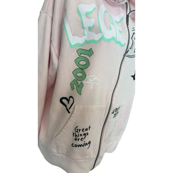 BRATZ full zip Y2K Hoodie Pink Size XL - Picture 4 of 7